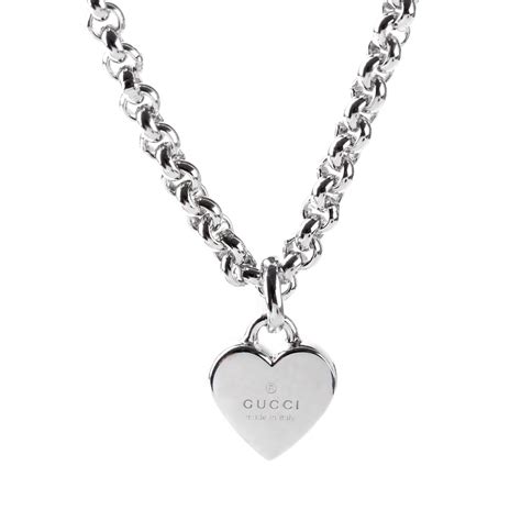 gucci heart necklace|vintage gucci chain necklace.